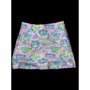 Kaeli Smith Womens Golf Skort XL‎ Pink All Over Print The Honda Classic PGA